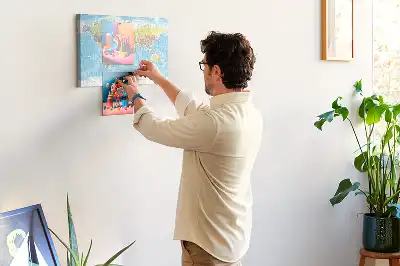 Tableau en liège déco Division administrative du monde