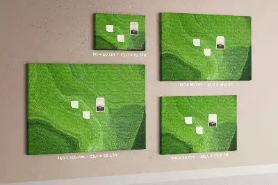 Tableau d’affichage en liège au motif Vagues modernes
