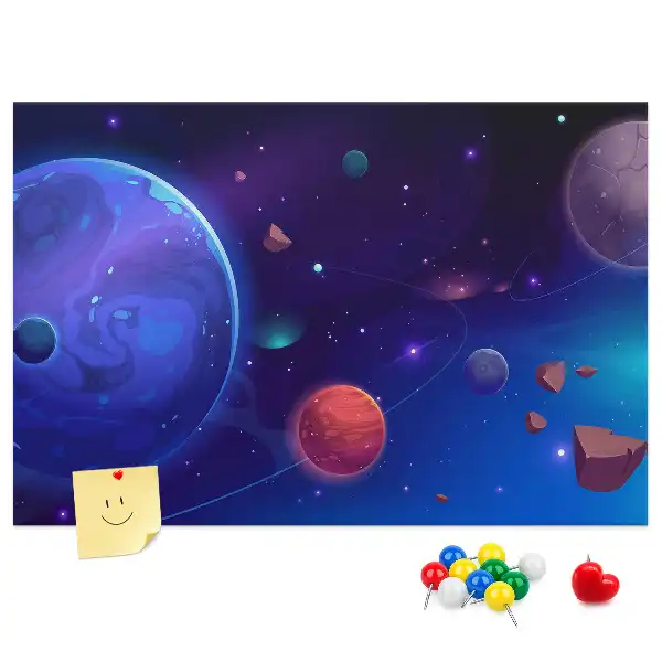 Tableau de liège Planètes galaxie