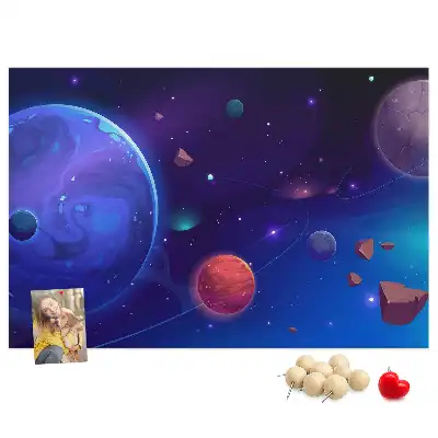 Tableau de liège Planètes galaxie