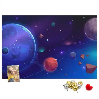 Tableau de liège Planètes galaxie