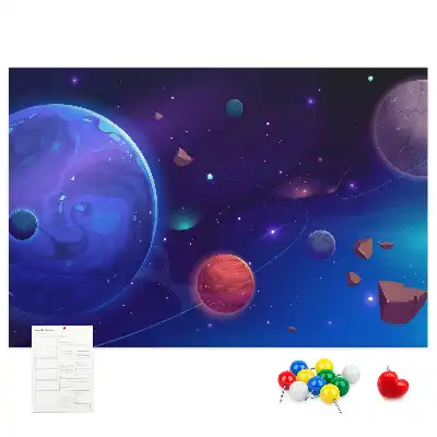 Tableau de liège Planètes galaxie