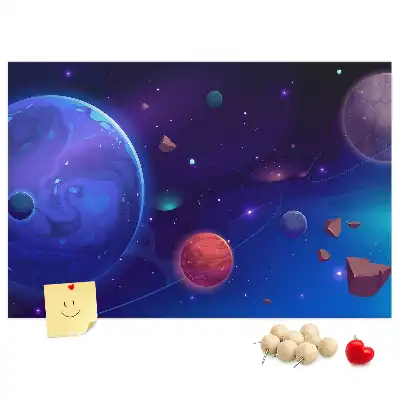 Tableau de liège Planètes galaxie