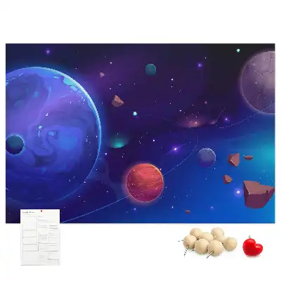 Tableau de liège Planètes galaxie
