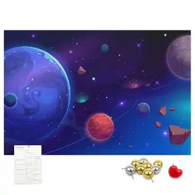 Tableau de liège Planètes galaxie