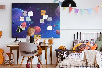 Tableau de liège Planètes galaxie