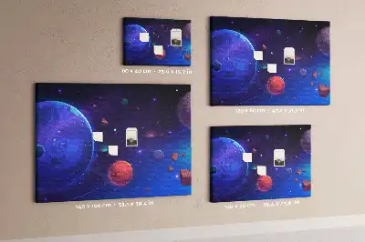 Tableau de liège Planètes galaxie