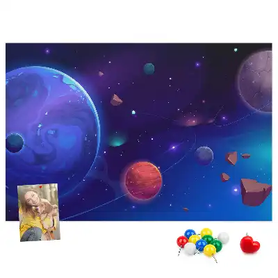 Tableau de liège Planètes galaxie