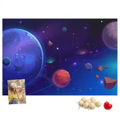 Tableau de liège Planètes galaxie