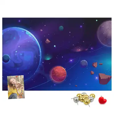 Tableau de liège Planètes galaxie