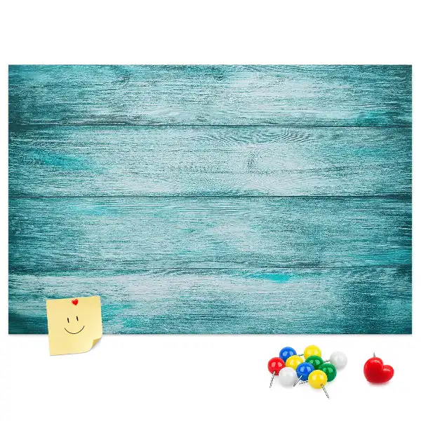Tableau d’affichage en liège Vieux bois bleu