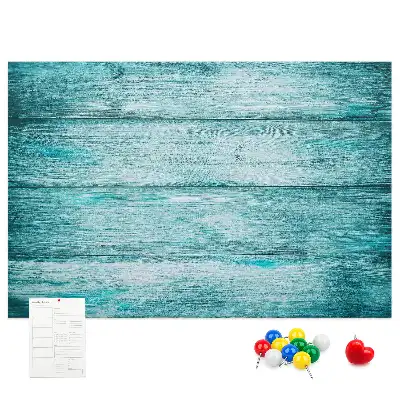 Tableau d’affichage en liège Vieux bois bleu