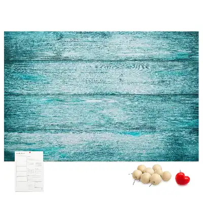 Tableau d’affichage en liège Vieux bois bleu