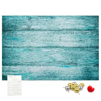 Tableau d’affichage en liège Vieux bois bleu