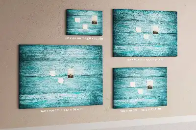 Tableau d’affichage en liège Vieux bois bleu
