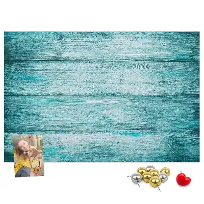 Tableau d’affichage en liège Vieux bois bleu