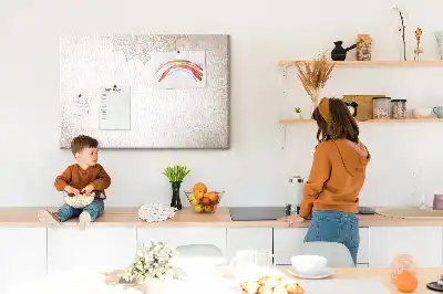 Tableau de liège avec motif décoratif