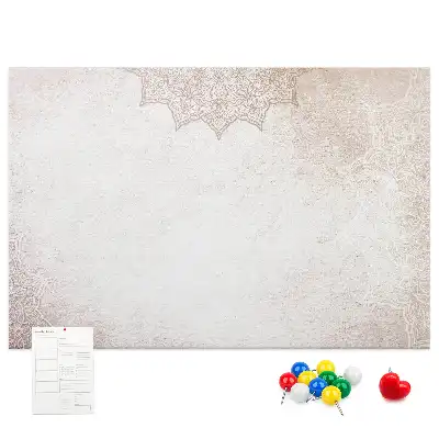 Tableau de liège avec motif décoratif