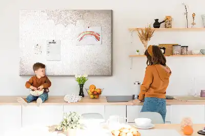 Tableau de liège avec motif décoratif