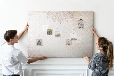Tableau de liège avec motif décoratif