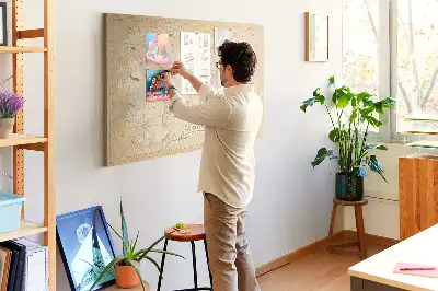 Tableau en liège déco Carte rétro classique du globe