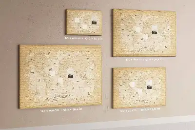 Tableau en liège déco Carte rétro classique du globe