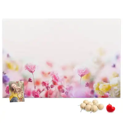 Tableau d’affichage en liège Fleurs dans le pré
