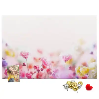 Tableau d’affichage en liège Fleurs dans le pré