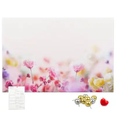 Tableau d’affichage en liège Fleurs dans le pré