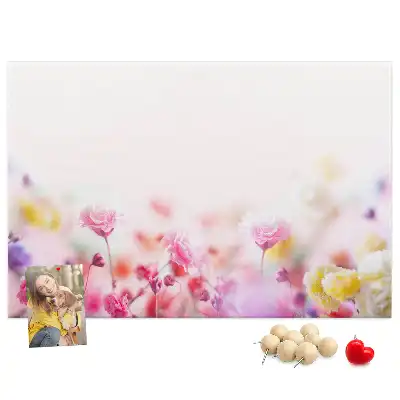 Tableau d’affichage en liège Fleurs dans le pré