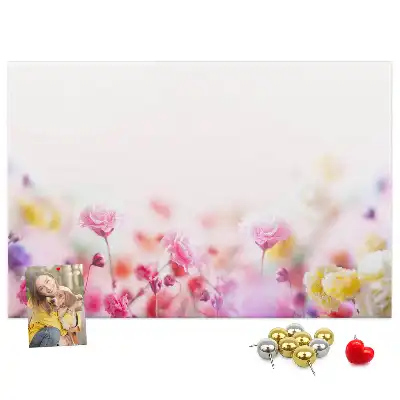 Tableau d’affichage en liège Fleurs dans le pré