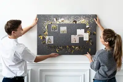Tableau en liège déco Confettis dorés