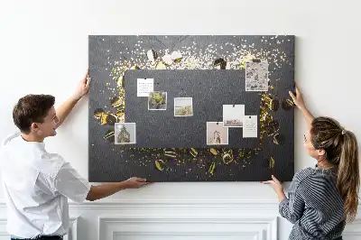 Tableau en liège déco Confettis dorés