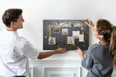 Tableau en liège déco Confettis dorés