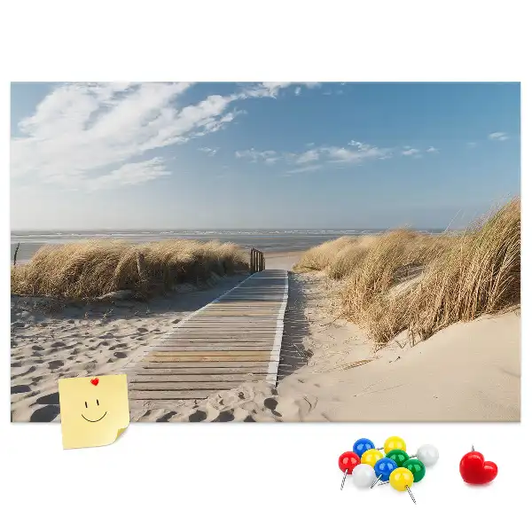 Tableau de liège Vue sur la plage