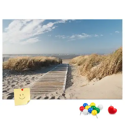 Tableau de liège Vue sur la plage