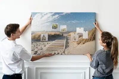 Tableau de liège Vue sur la plage
