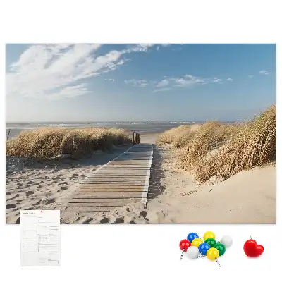Tableau de liège Vue sur la plage