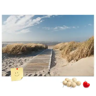 Tableau de liège Vue sur la plage