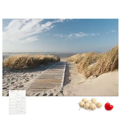 Tableau de liège Vue sur la plage