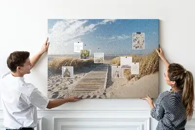 Tableau de liège Vue sur la plage