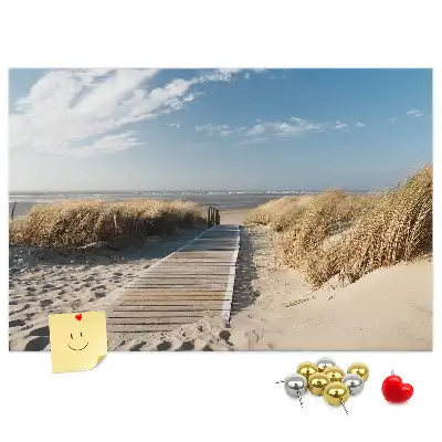 Tableau de liège Vue sur la plage