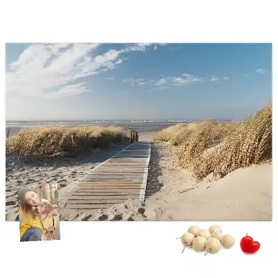 Tableau de liège Vue sur la plage