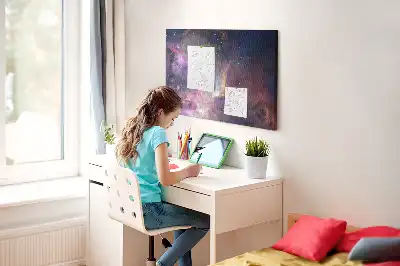 Tableau d’affichage en liège Galaxie monde