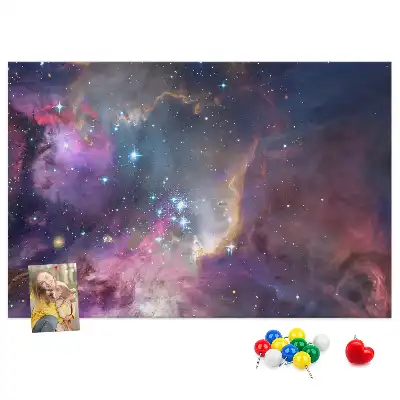 Tableau d’affichage en liège Galaxie monde