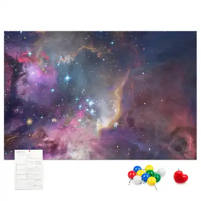 Tableau d’affichage en liège Galaxie monde