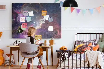 Tableau d’affichage en liège Galaxie monde