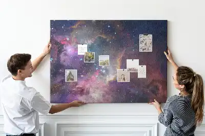 Tableau d’affichage en liège Galaxie monde