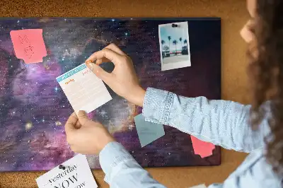 Tableau d’affichage en liège Galaxie monde