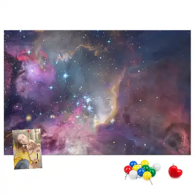 Tableau d’affichage en liège Galaxie monde